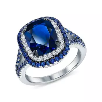 Серебряное кольцо с фианитами