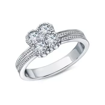 Серебряное кольцо с фианитами