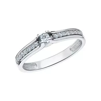 Серебряное кольцо с фианитами