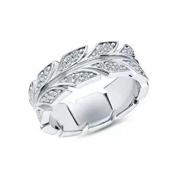 Серебряное кольцо с фианитами