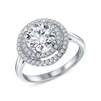 Серебряное кольцо с фианитами