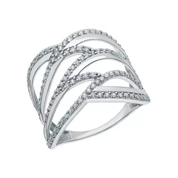 Серебряное кольцо с фианитами