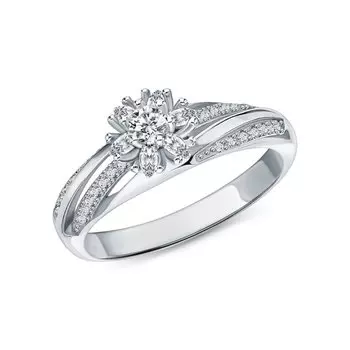 Серебряное кольцо с фианитами
