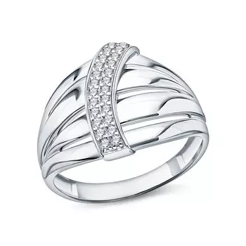 Серебряное кольцо с фианитами