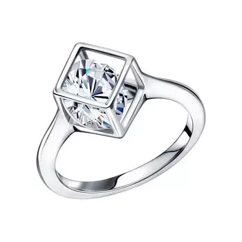 Серебряное кольцо с фианитами