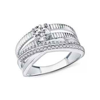 Серебряное кольцо с фианитами