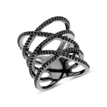 Серебряное кольцо с фианитами