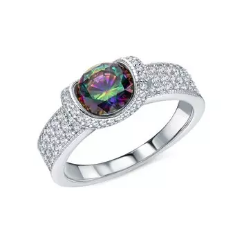 Серебряное кольцо с фианитами