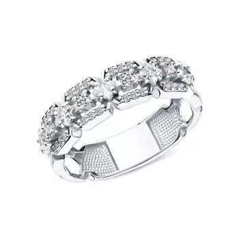 Серебряное кольцо с фианитами