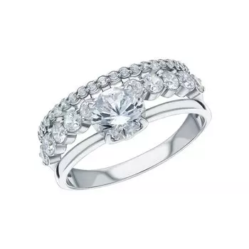 Серебряное кольцо с фианитами