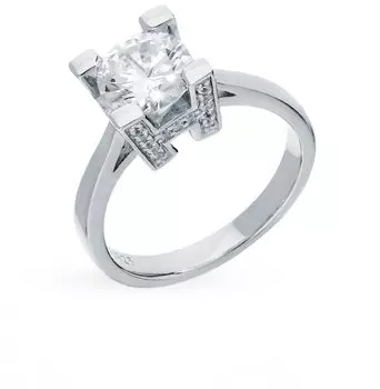 Серебряное кольцо с фианитами