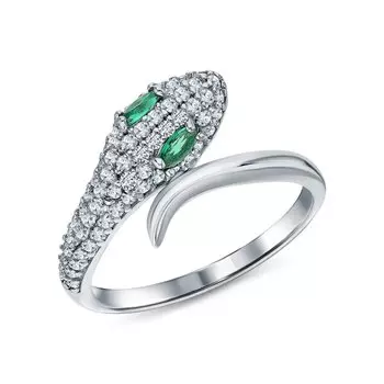 Серебряное кольцо с фианитами