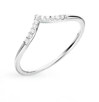 Серебряное кольцо с фианитами