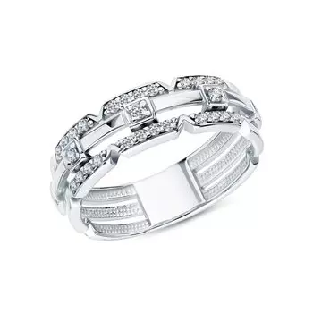 Серебряное кольцо с фианитами