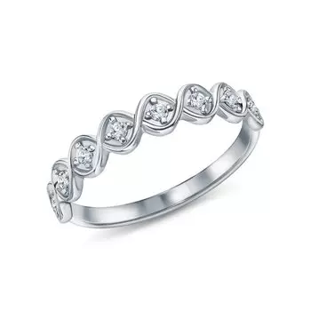 Серебряное кольцо с фианитами
