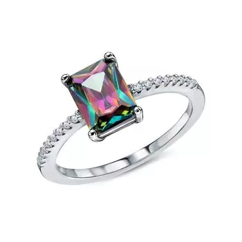 Серебряное кольцо с фианитами