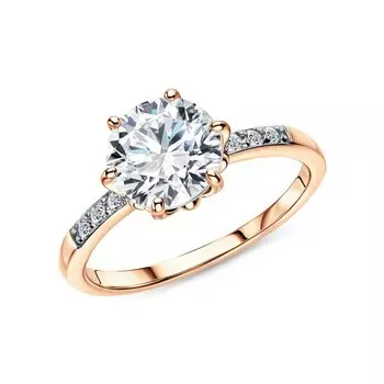 Серебряное кольцо с фианитами