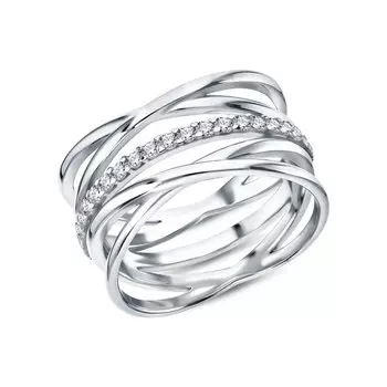 Серебряное кольцо с фианитами