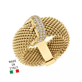 Серебряное кольцо с фианитами