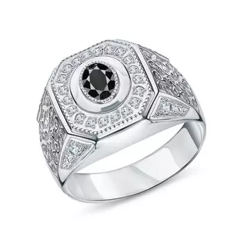 Серебряное кольцо с фианитами