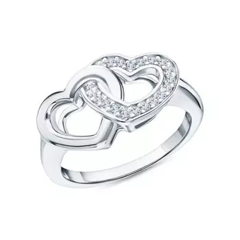 Серебряное кольцо с фианитами