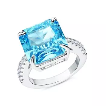 Серебряное кольцо с фианитами