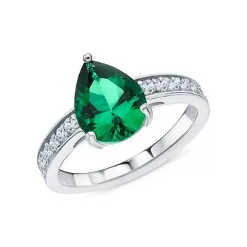 Серебряное кольцо с фианитами