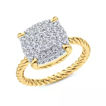 Серебряное кольцо с фианитами