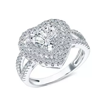 Серебряное кольцо с фианитами