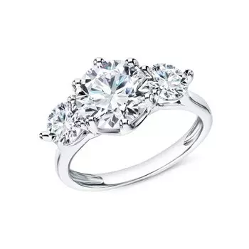 Серебряное кольцо с фианитами