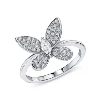 Серебряное кольцо с фианитами