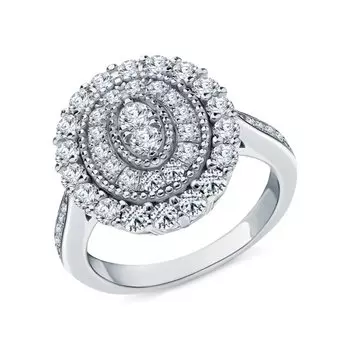 Серебряное кольцо с фианитами