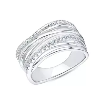 Серебряное кольцо с фианитами