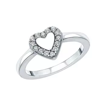 Серебряное кольцо с фианитами