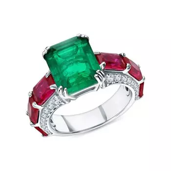 Серебряное кольцо с фианитами