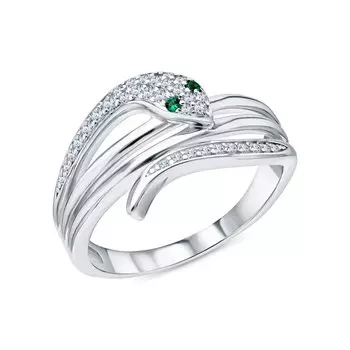 Серебряное кольцо с фианитами