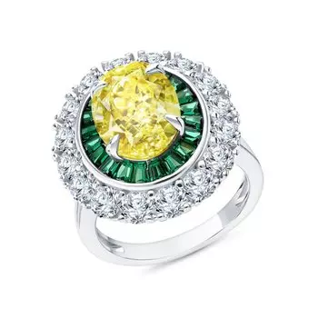 Серебряное кольцо с фианитами