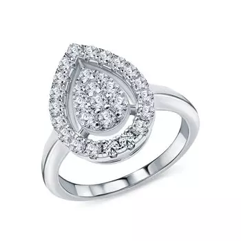 Серебряное кольцо с фианитами