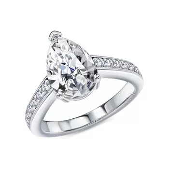 Серебряное кольцо с фианитами