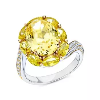 Серебряное кольцо с фианитами