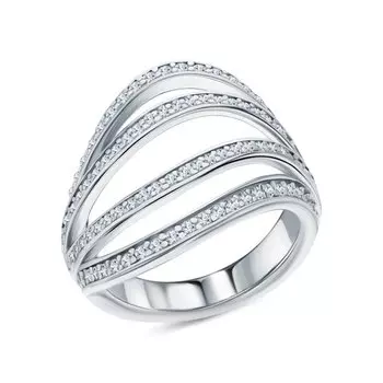 Серебряное кольцо с фианитами