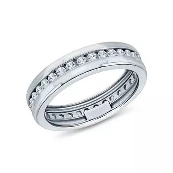 Серебряное кольцо с фианитами