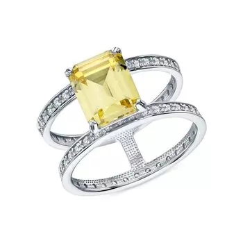 Серебряное кольцо с фианитами