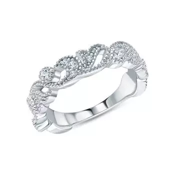 Серебряное кольцо с фианитами