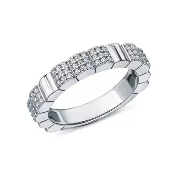 Серебряное кольцо с фианитами