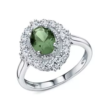 Серебряное кольцо с фианитами