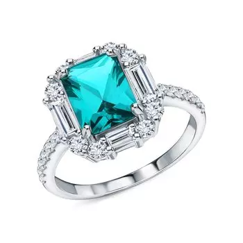 Серебряное кольцо с фианитами