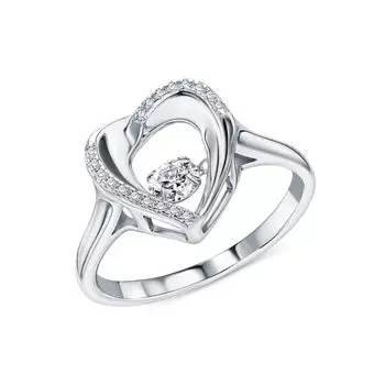 Серебряное кольцо с фианитами