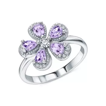 Серебряное кольцо с фианитами