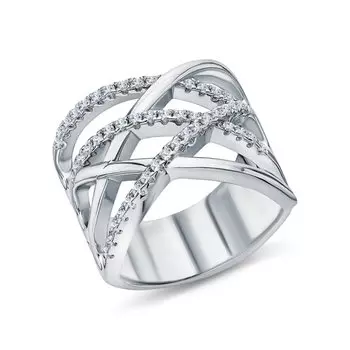 Серебряное кольцо с фианитами
